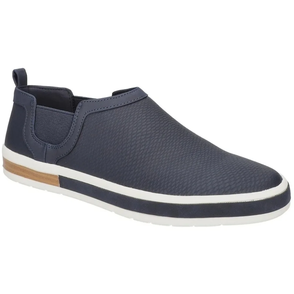 Bella Vita Sneaker Women Wrenley Navy Faux Leather Flat Slip-on Shoes Navy Sz 6N